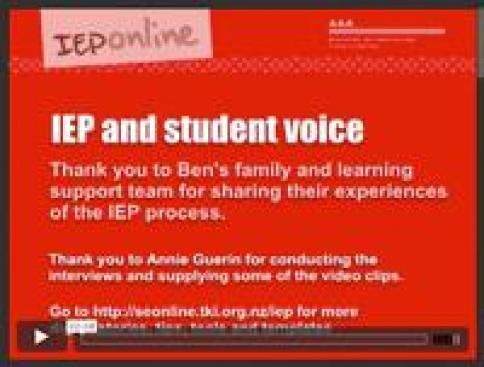 IEP and student voice video clip thumbnail