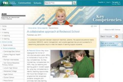 Screenshot of webpage
