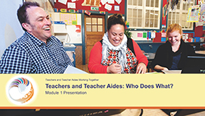 Teacher and Teacher Aides: Who Does What? Module 1 Presentation cover image Teacher and Teacher Aides: Who Does What? Module 1 Presentation cover image